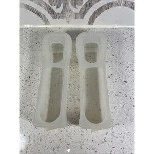 2 X Silicone Skin Case‎ Cover for Nintend Wii Remote (White)